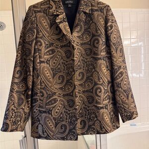 Kasper Women's Paisley Blazer - Black and Brown